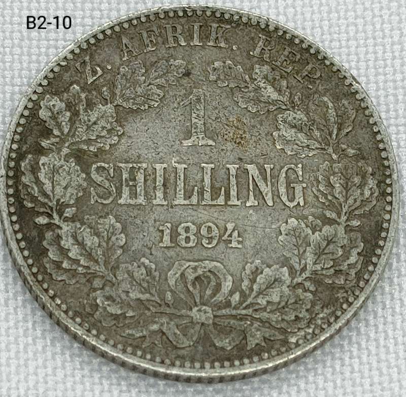 1894 ZAR 1 shilling - .925 coin
