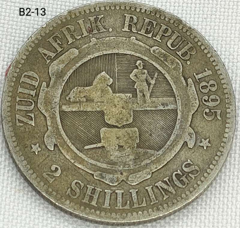 1895 ZAR 2 shillings - .925