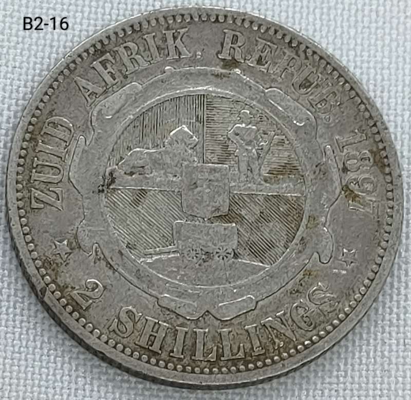 1897 ZAR 2 Shillings - .925 coin