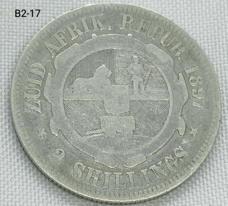 1897 ZAR 2 shillings - 925 filler coin