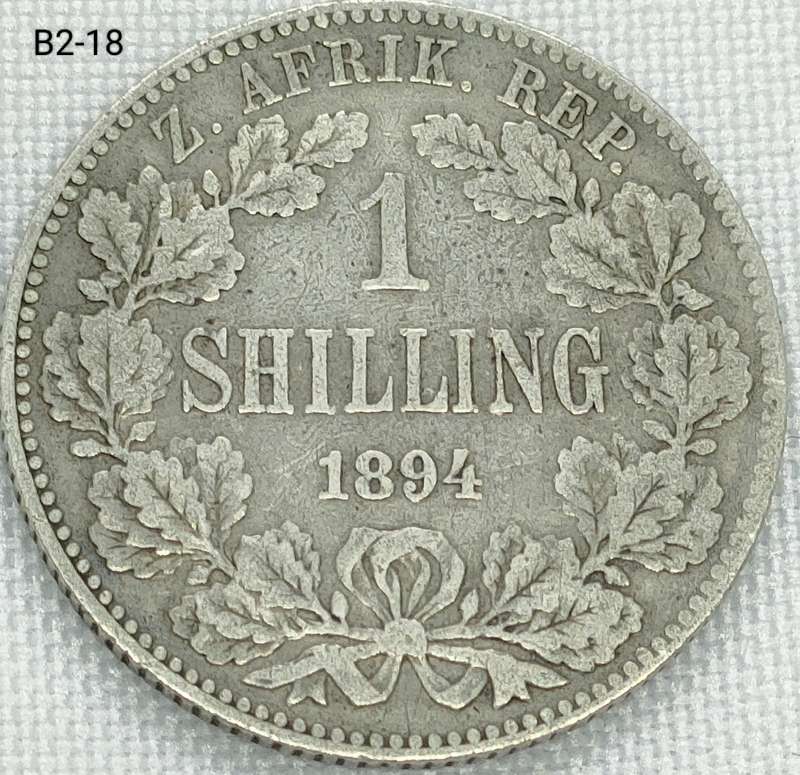 1894 ZAR 1 shilling - 925 coin