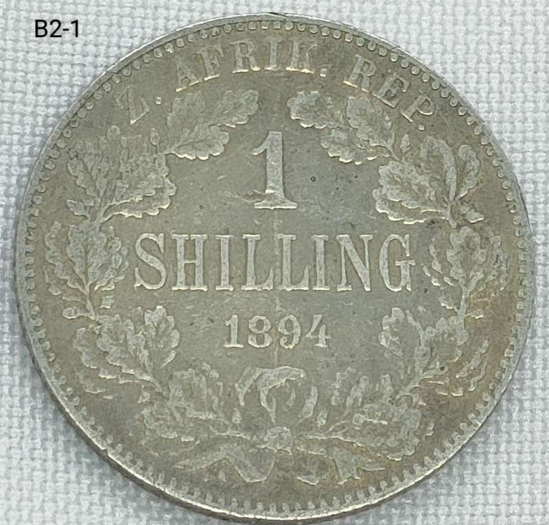 1894 ZAR 1 shillings - .925 coin