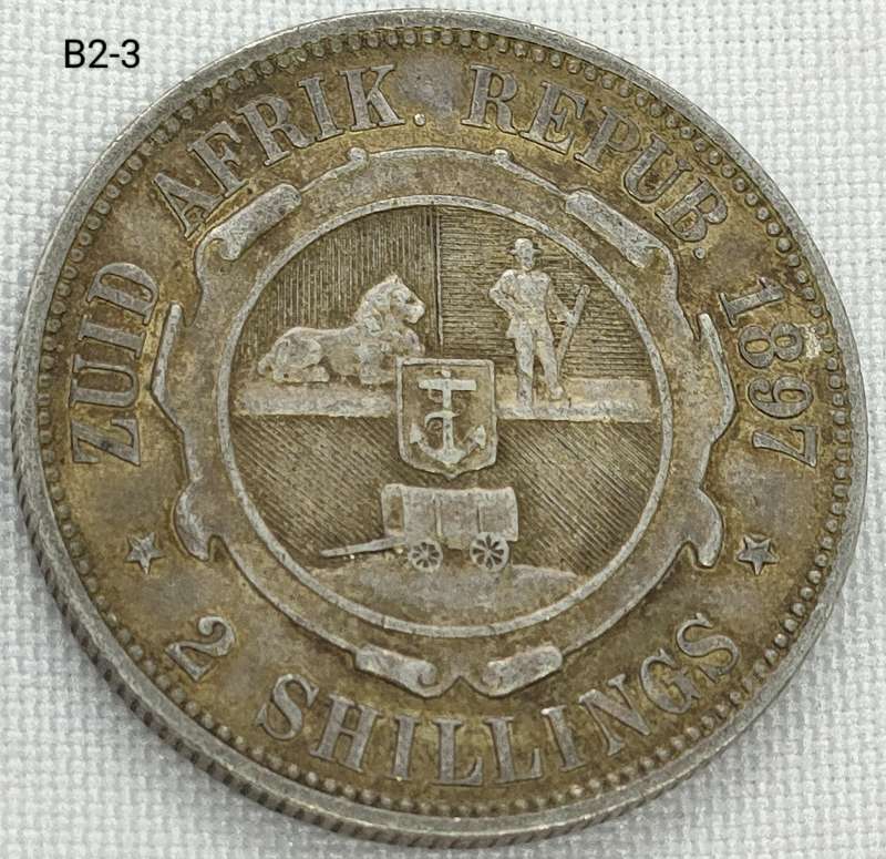 1897 ZAR 2 shillings - .925 coin