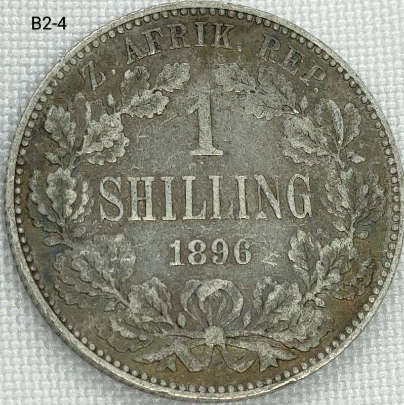 1896 ZAR 1 shilling - .925 coin
