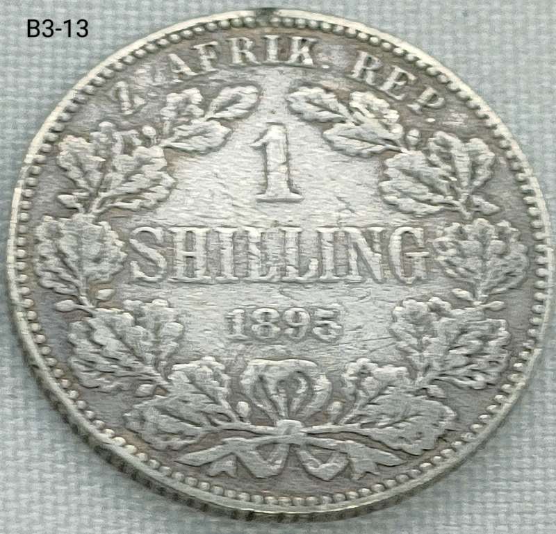 1895 ZAR 1 shilling - .925 coin