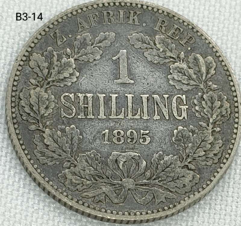 1895 ZAR 1 shilliing .925 coin