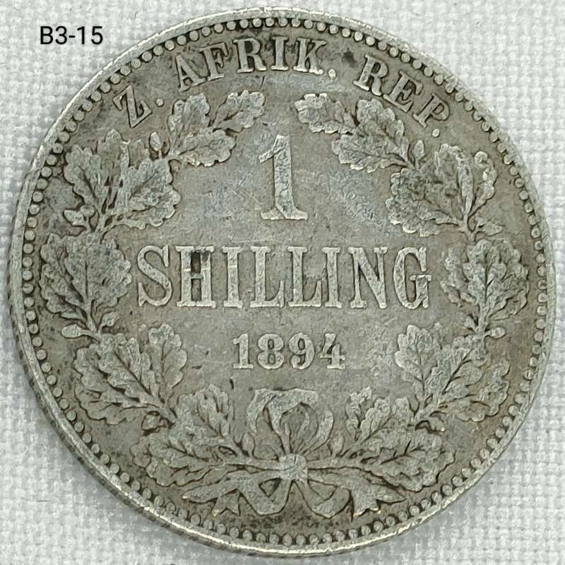 1894 ZAR 1 shilling .925 coin