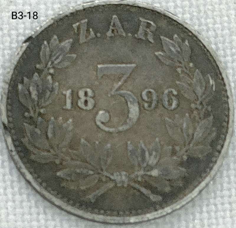 1895 ZAR threepence - .925 filler coin