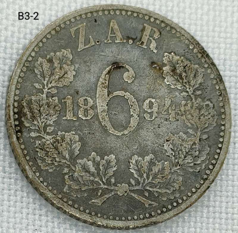 1894 ZAR sixpence - .925 coin