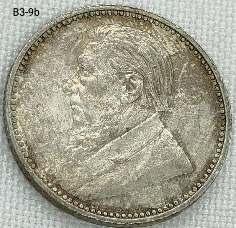 1897 ZAR sixpence .925 coin