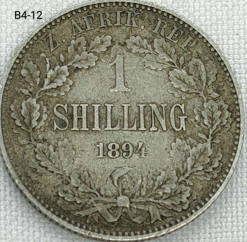 1894 ZAR 1 shilling - .925 coin