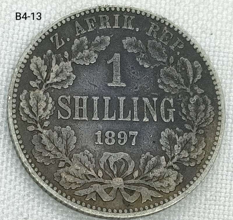 1897 ZAR 1 shilling - .925 coin