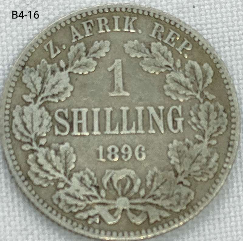 1896 ZAR 1 shilling - .925 coin