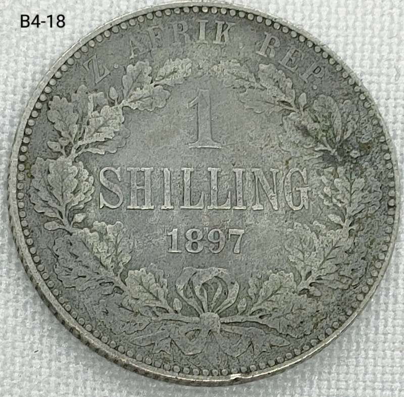 1897 ZAR 1 shilling - 925 coin