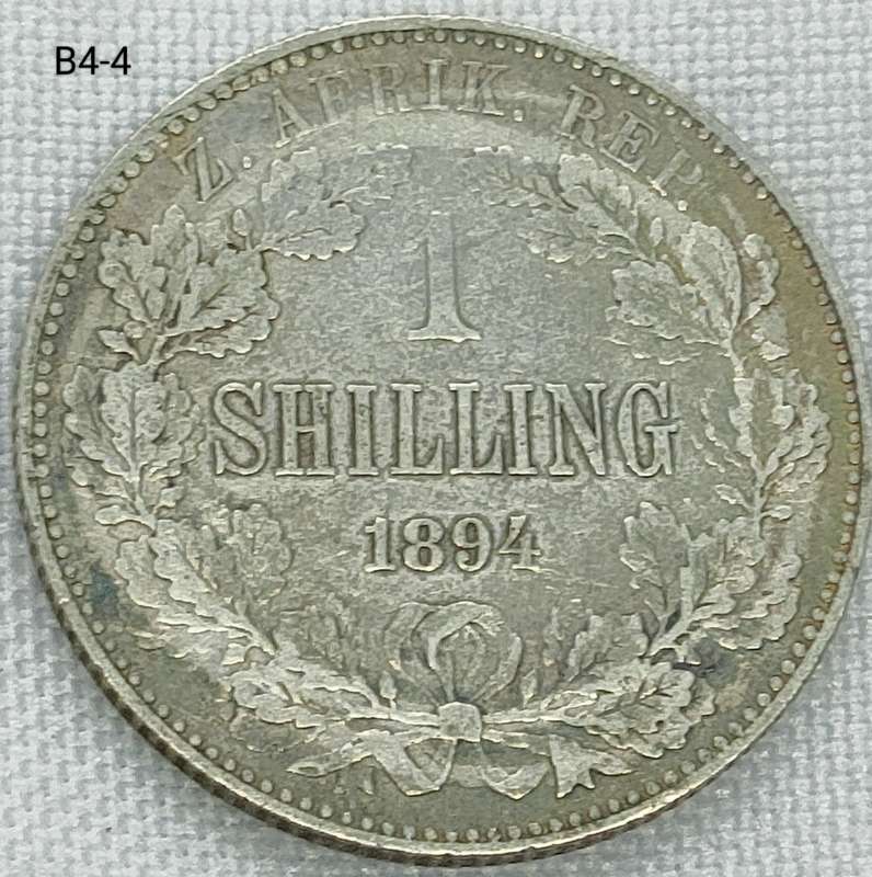 1894 ZAR 1 shilling.925 coin