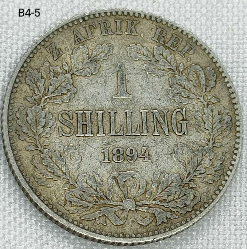 1894 ZAR 1 shilling - .925 coin