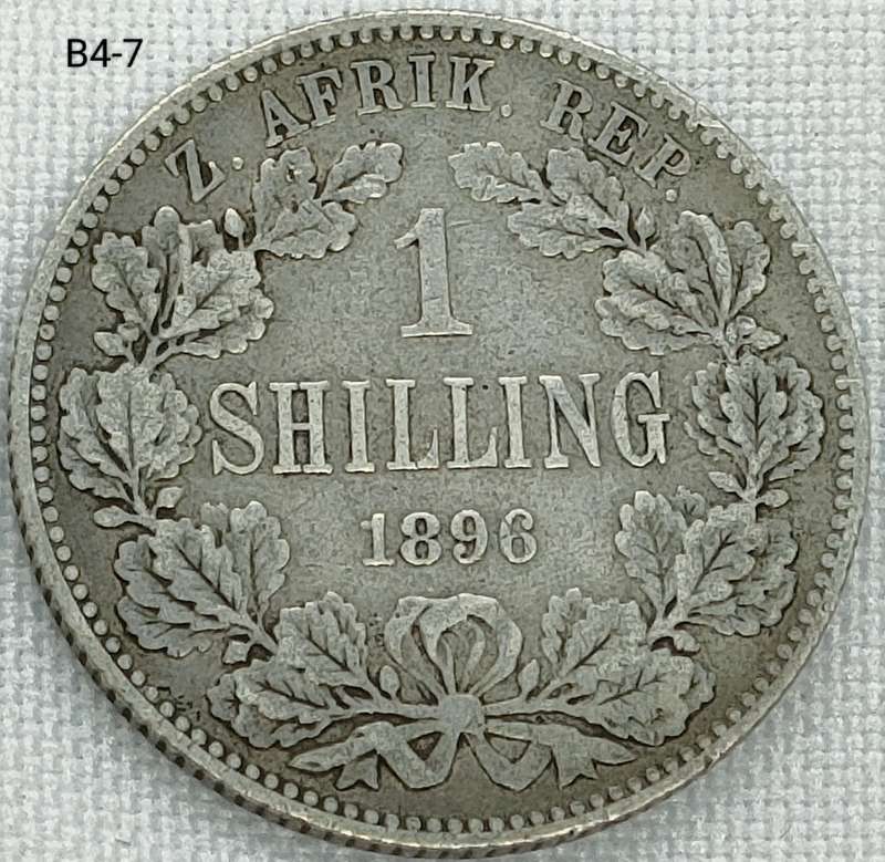 1896 - ZAR 1 shilling.925 coin