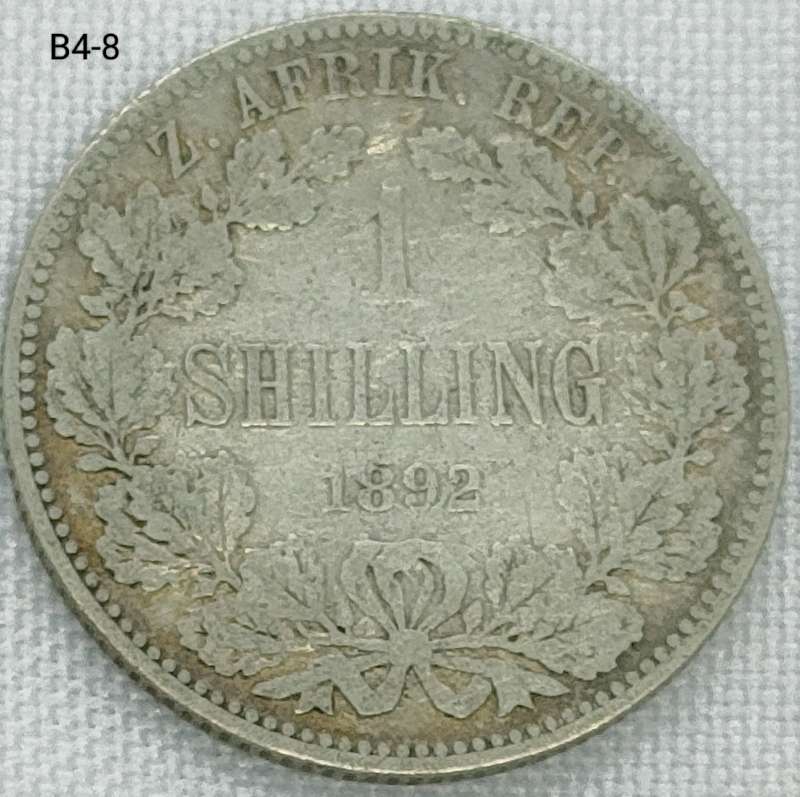 1892 ZAR 1 shillings - 925 coin