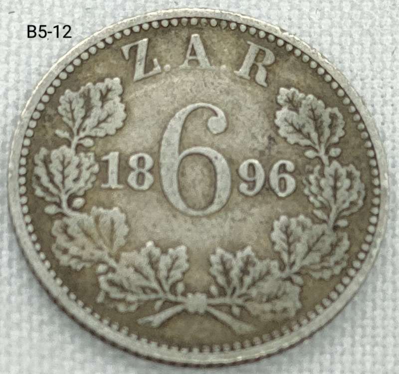 1896 ZAR sixpence - .925 coin