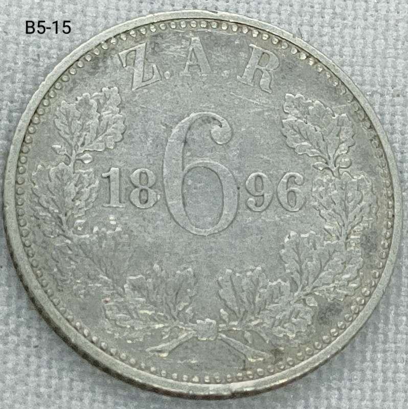 1896 ZAR sixpence - .925 coin
