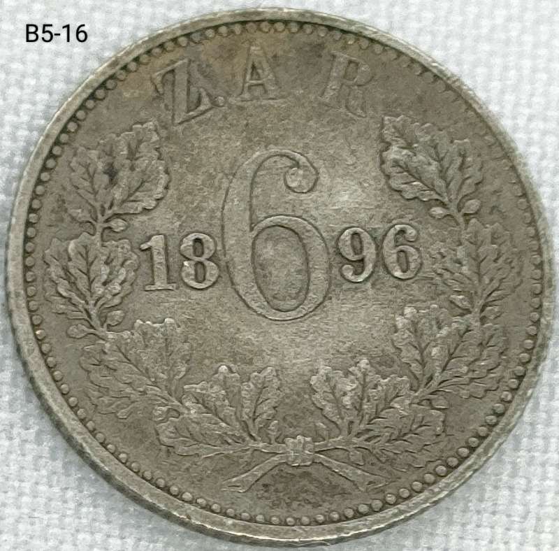 1896 ZAR sixpence - .925 coin