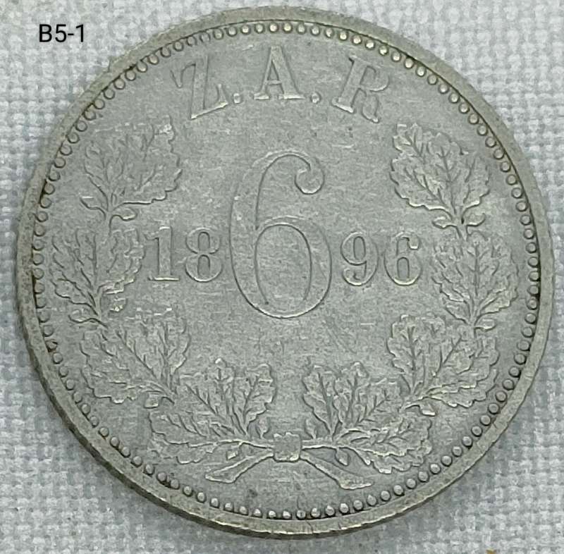 1896 ZAR sixpence - .925 coin