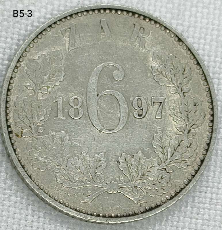1897 ZAR sixpence - .925 coin