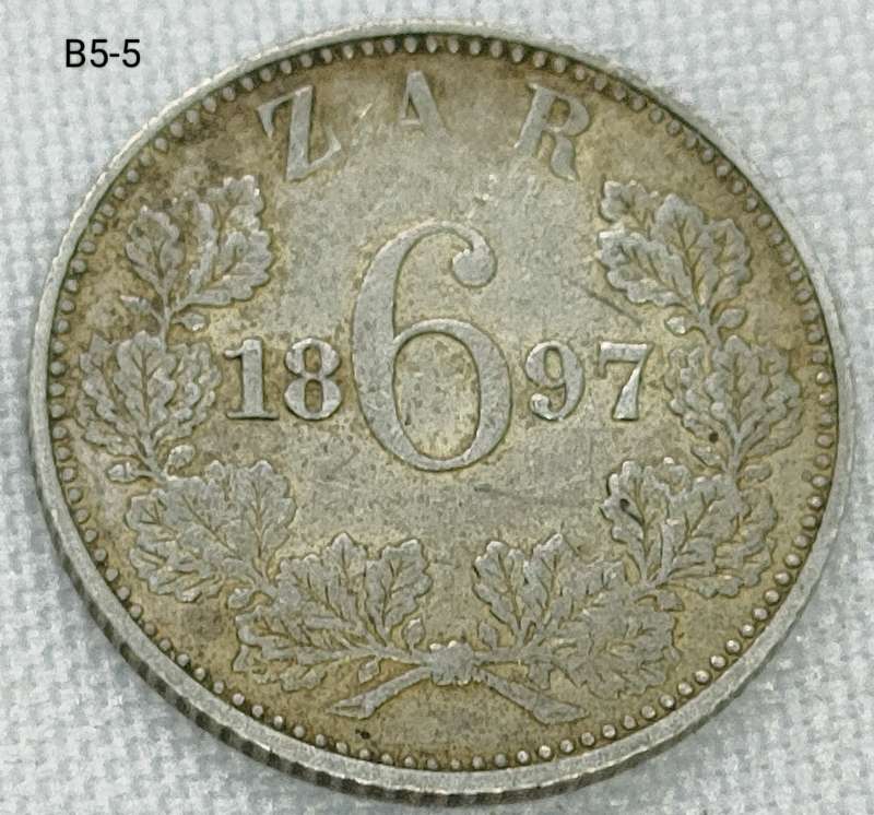 1897 ZAR sixpence - .925 coin