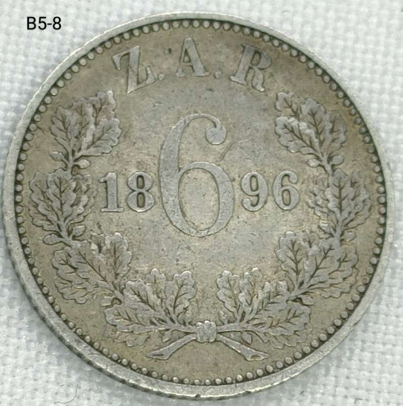 1896 ZAR sixpence - .925 coin