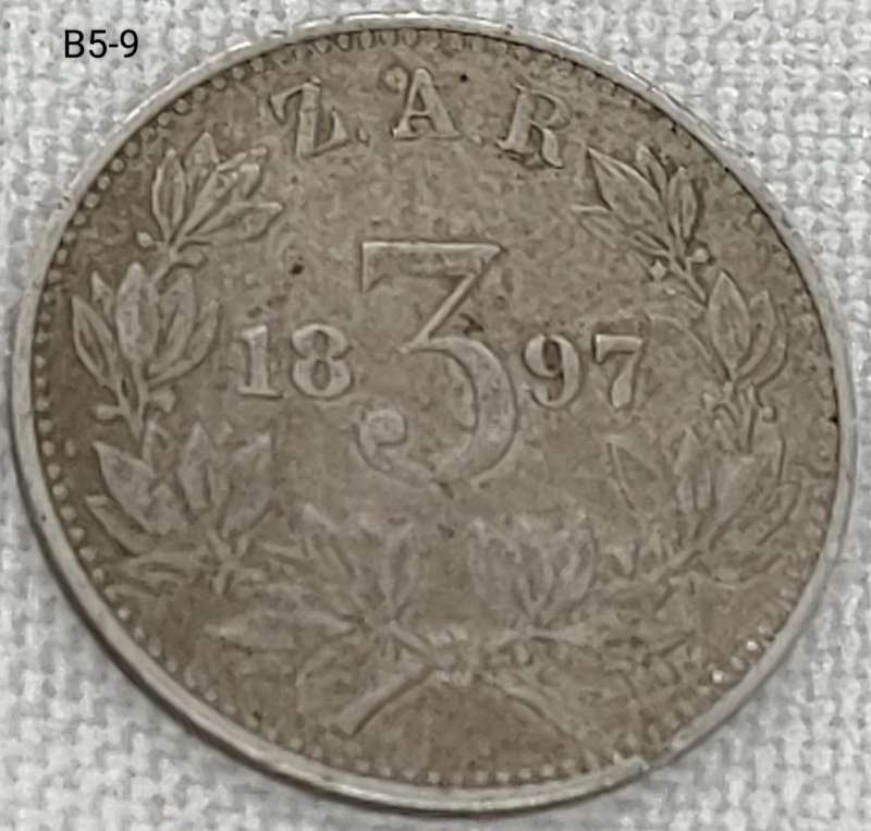 1897 ZAR threepence - .925 coin