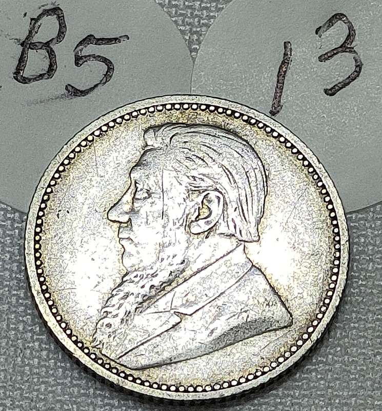 ZAR Sixpence: (6D): 1893: Scarce Sterling Silver (.925) coin:
