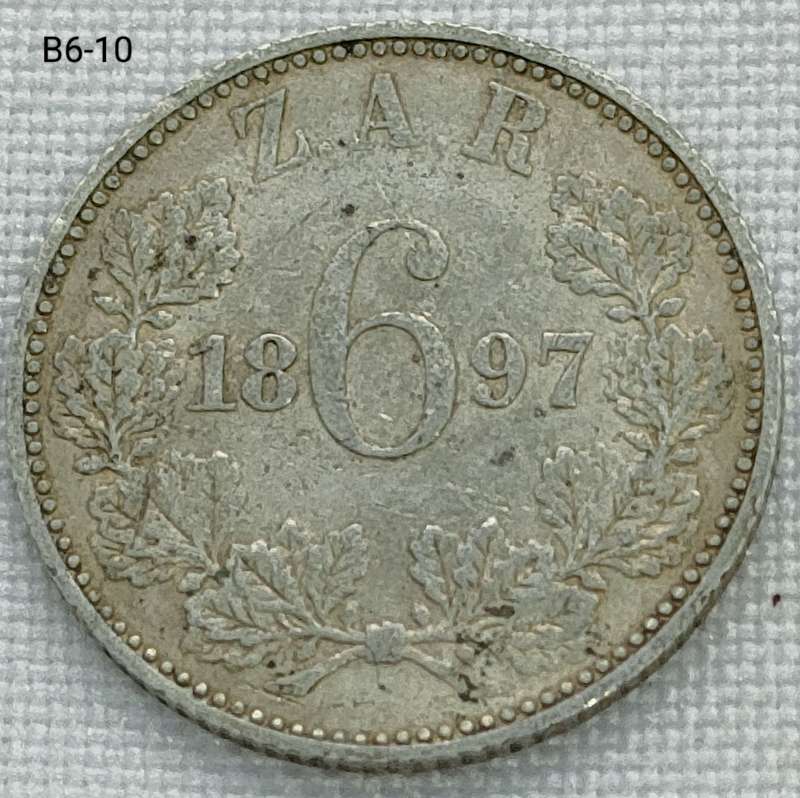 1897 ZAR sixpence - .925 coin
