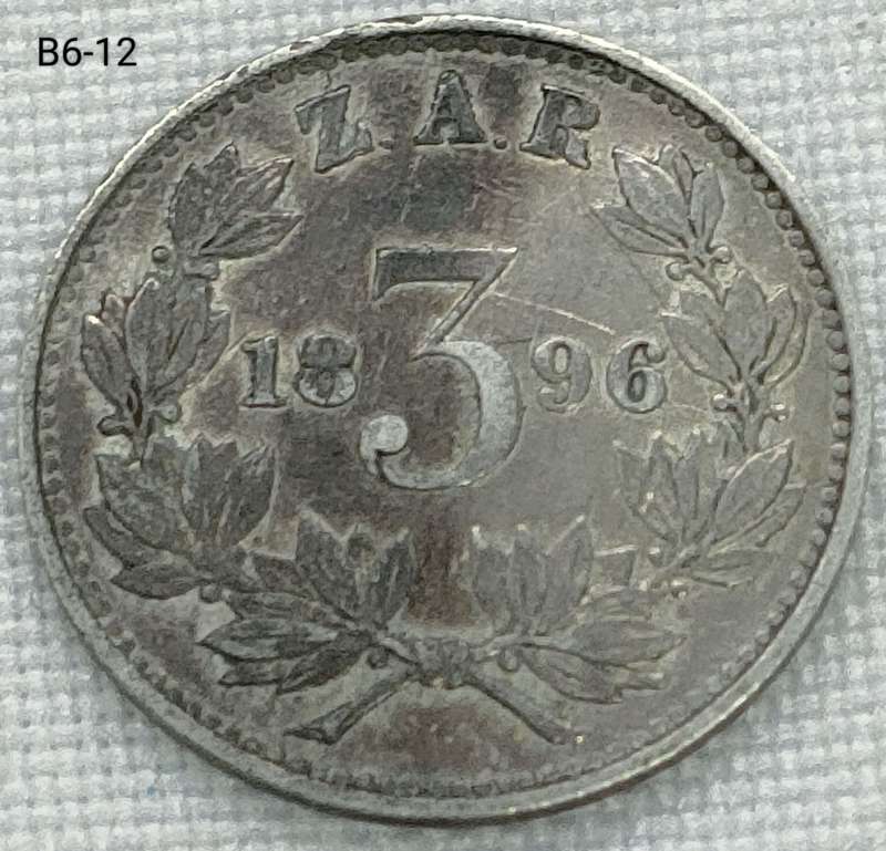 1896 ZAR threepence - .925 coin