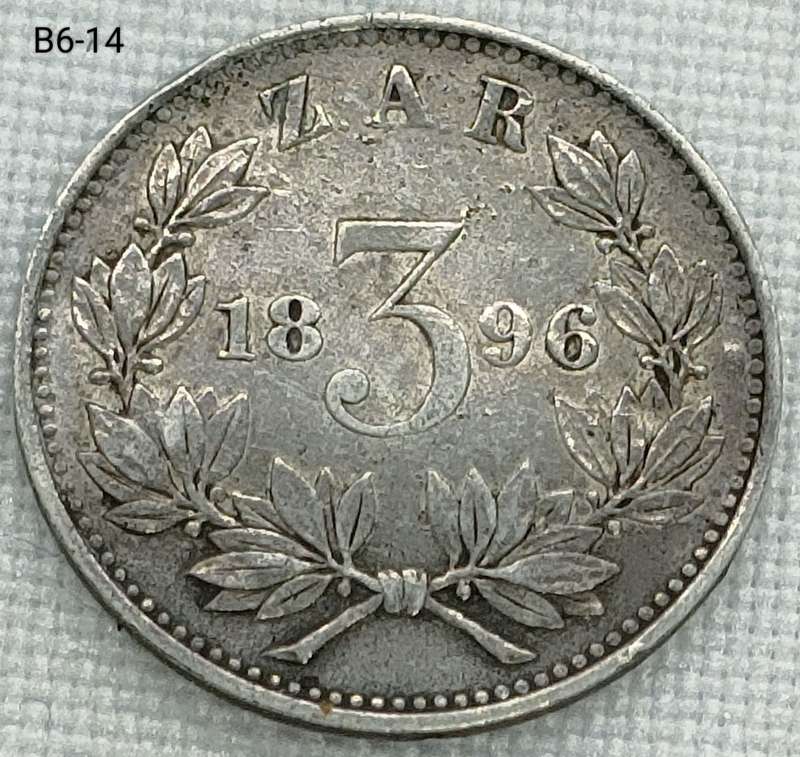 1896 ZAR threepence - .925 coin