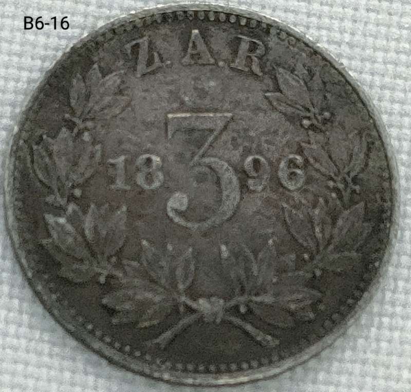 1896 ZAR threepence - .925 coin