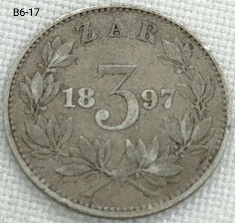 1897 ZAR threepence - .925 coin