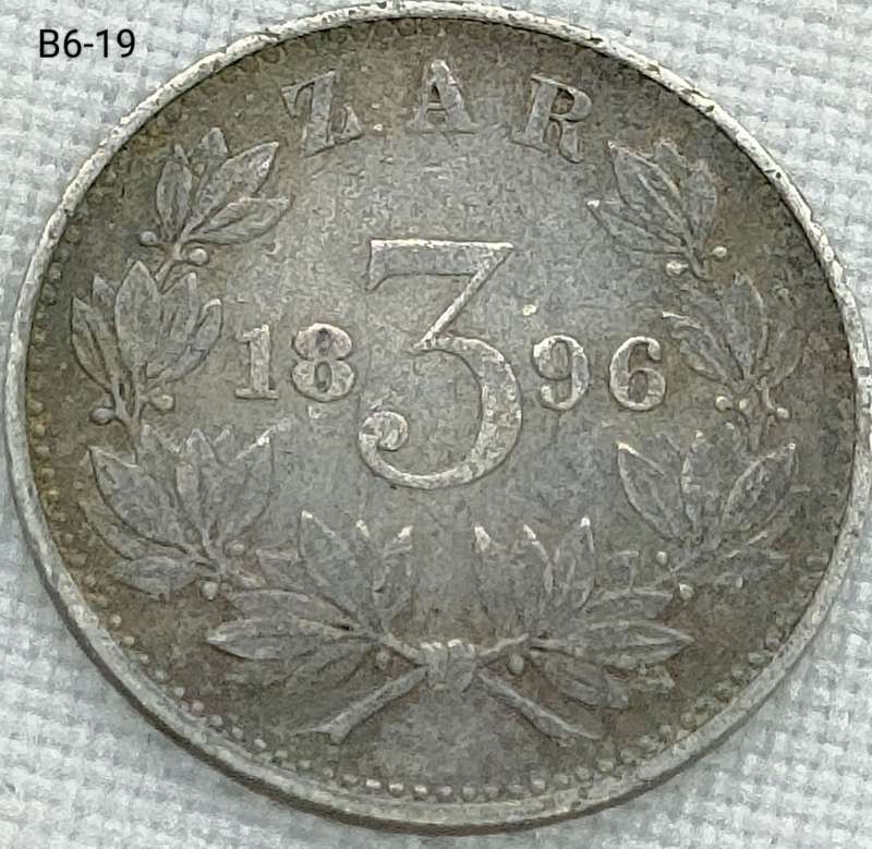 1896 ZAR threepence - .925 coin