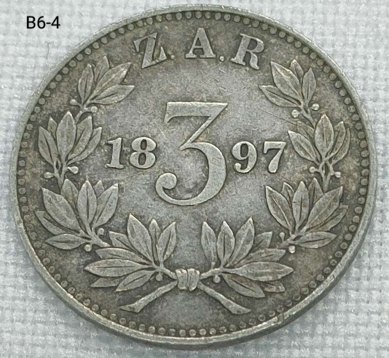 1897 ZAR threepence - .925 coin
