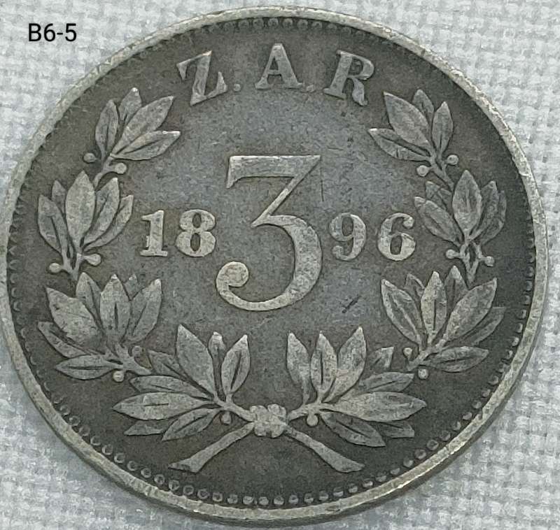 1896 ZAR threepence - .925 coin