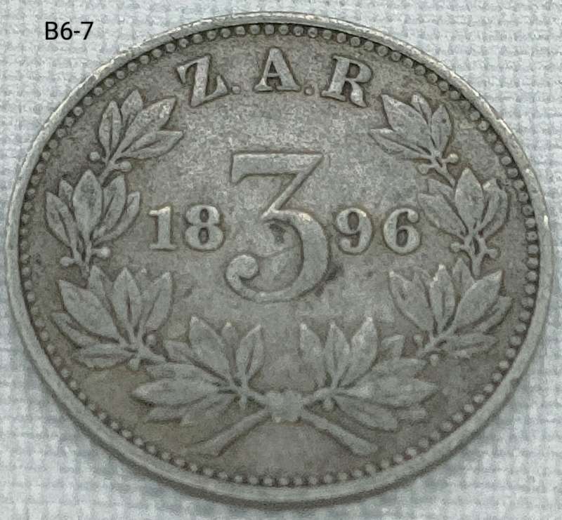 1896 ZAR threepence - .925 coin