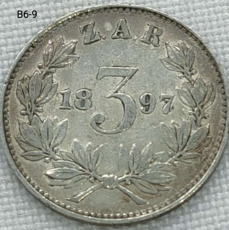1897 ZAR threepence - .925 coin