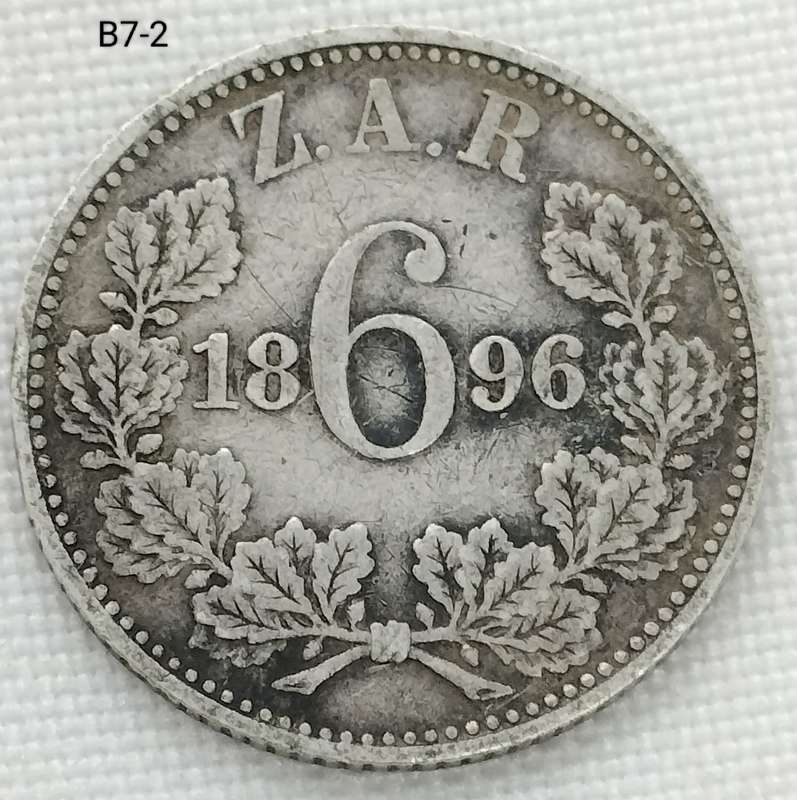1896 ZAR sixpence - .925 coin