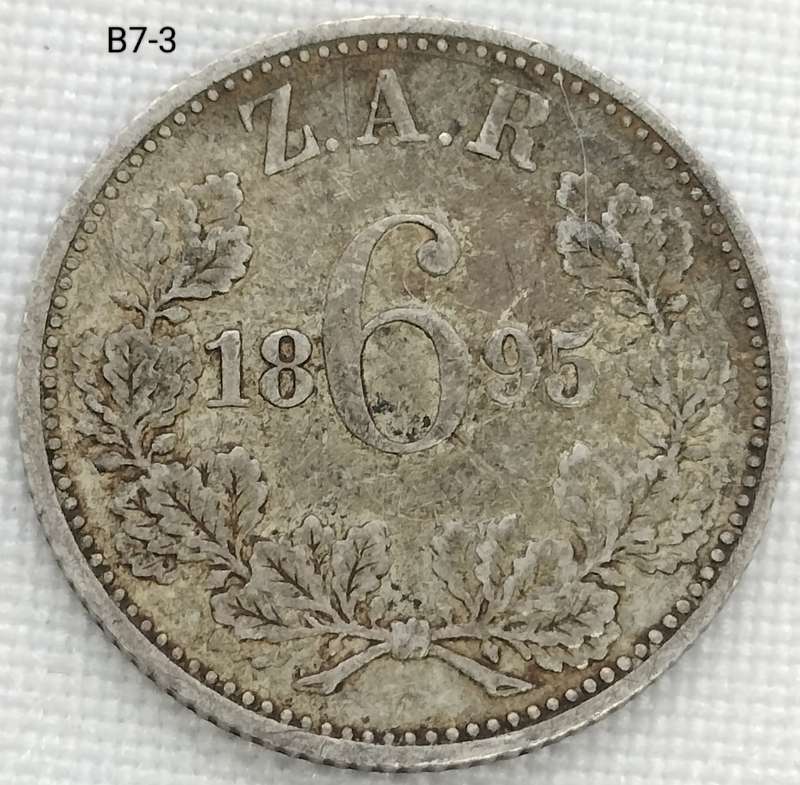1895 ZAR sixpence - .925 coin
