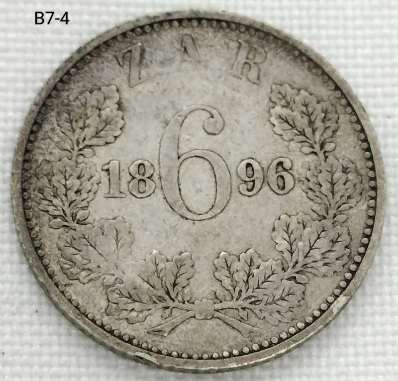 1896 ZAR sixpence - .925 coin