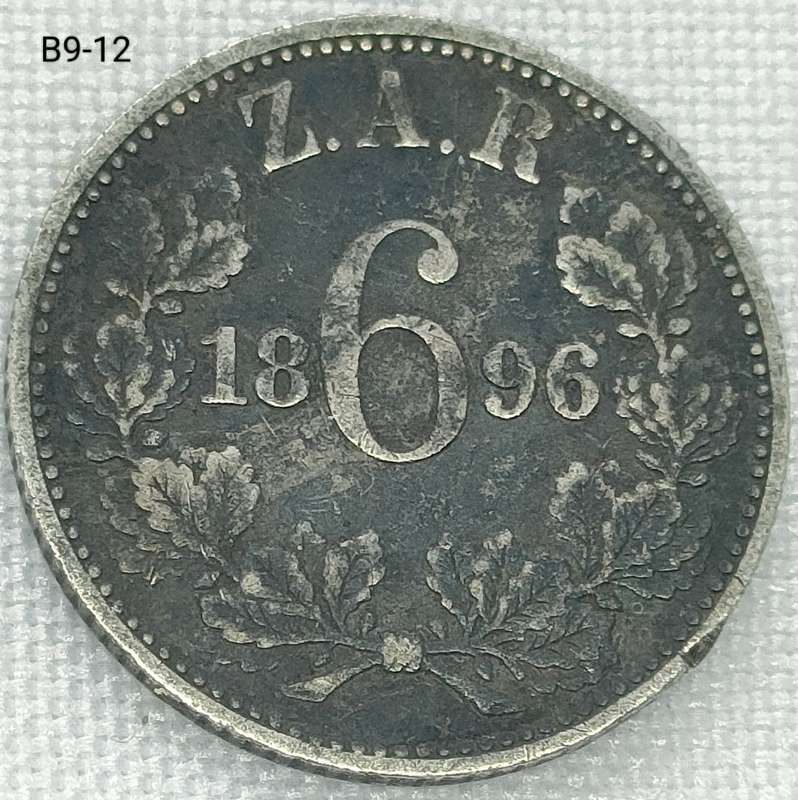 1896 ZAR sixpence - .925 coin