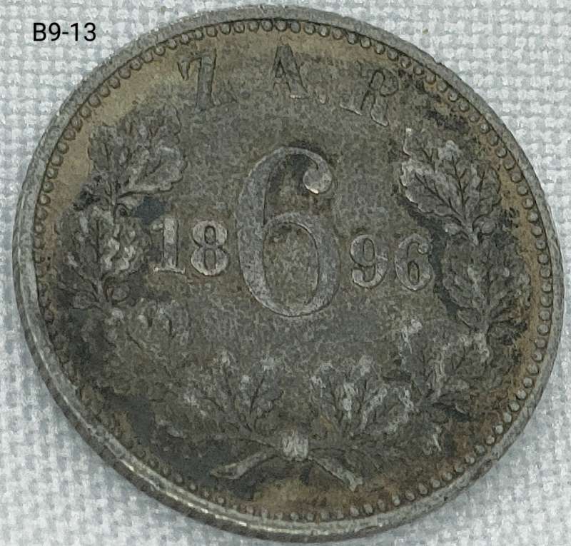 1896 ZAR sixpence - .925 coin