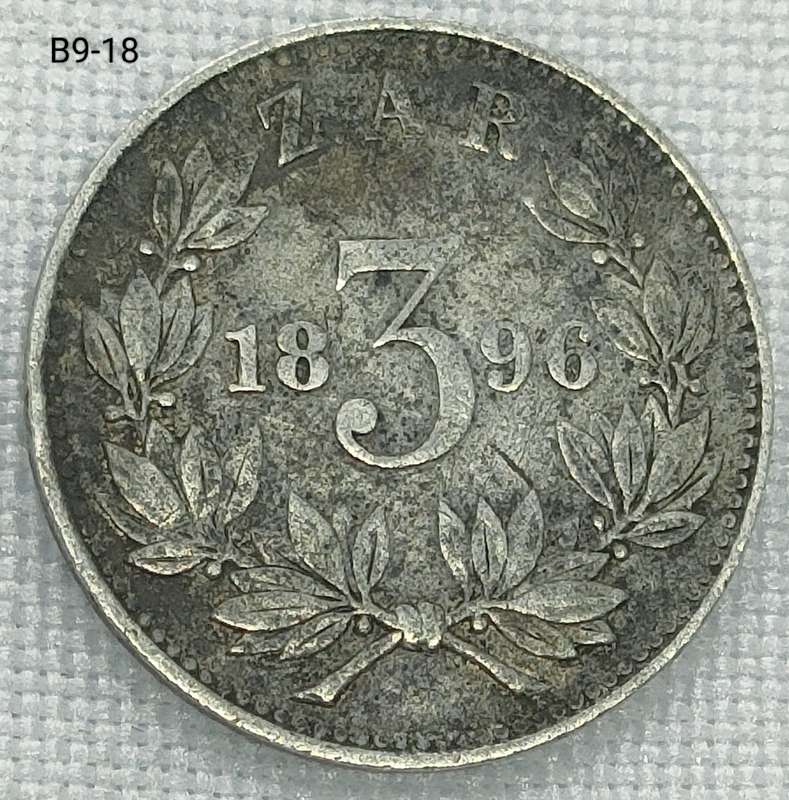 1896 ZAR threepence - .925 coin
