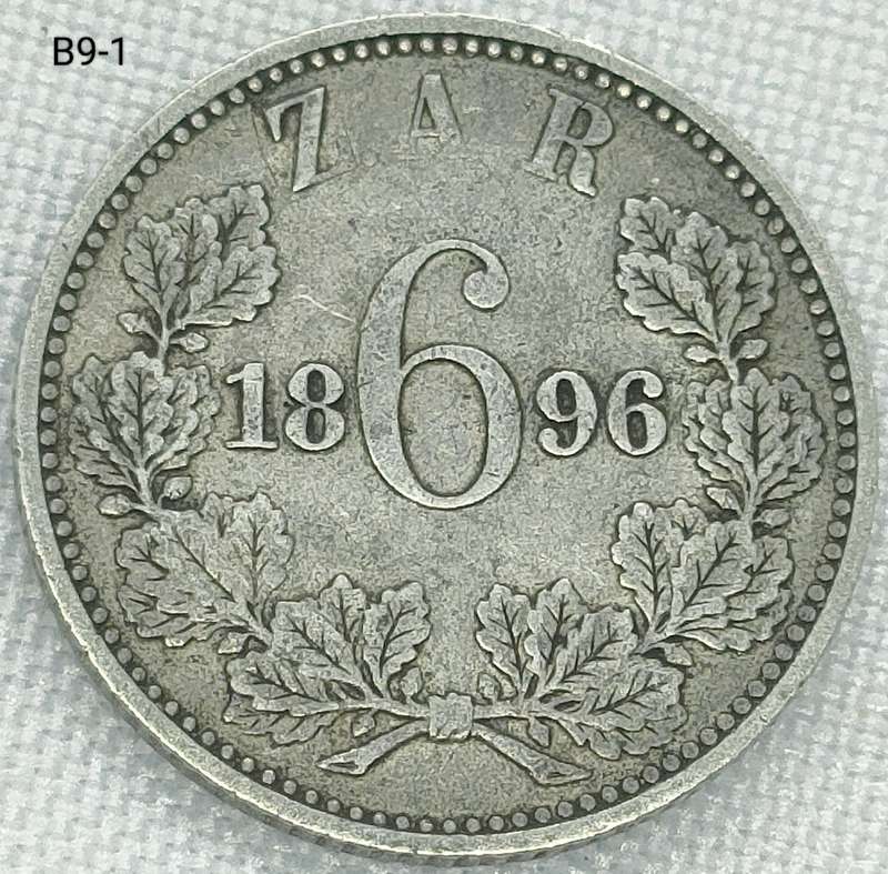 1896 ZAR sixpence - .925 coin