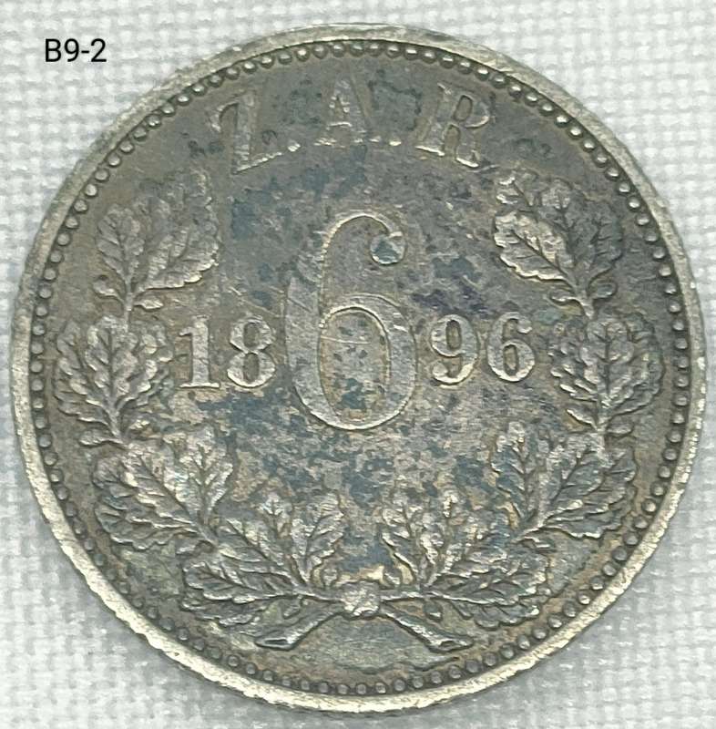 1896 ZAR sixpence - .925 coin