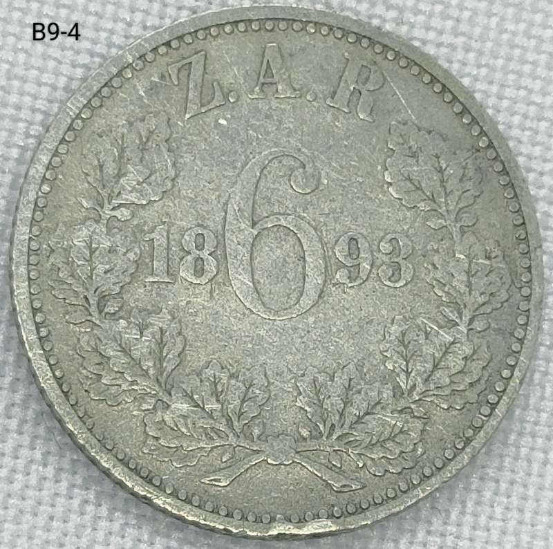 1893 ZAR sixpence - .925 coin